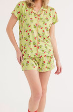 Ladies size 12  The Grinch Green CHRISTMAS button up summer pyjamas  NEW 427