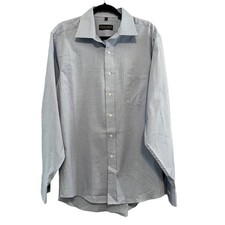 Donald J. Trump Signature Collection Blue Button Down Dress Shirt 16.5/36-37