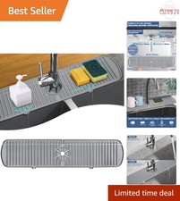 Silicone Faucet Drip Catcher Tray Large Drying Mat for Kitchen  Bathroom