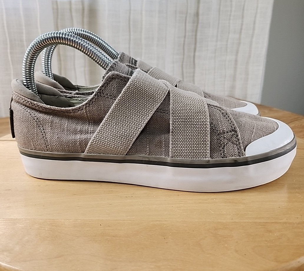 Sneakers Keen Elsa III donna taglia 7 tela cinturini elastici tortora marrone comode