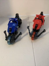 Sword Cycle w/Mega Red/Blue Ranger Fig Power Rangers Super Samurai Bandai 2012