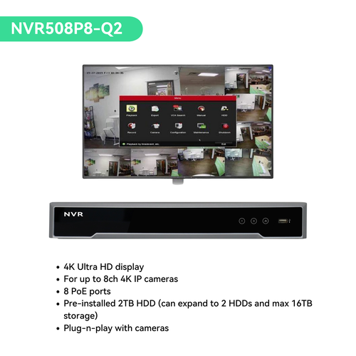 Sistema de cámara de seguridad IP LINOVISION 8 CANALES PoE con (4) cámaras domo PoE de 6 MP - Imagen 3 de 7