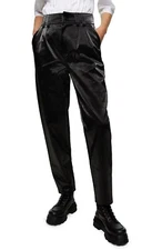 Men Real Quilted Leather Pants with Zipper Sheep/Lambskin Leather Biker Trouser