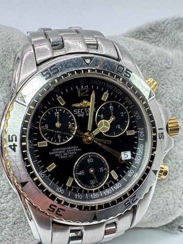 Men's SECTOR No Limits 650 Chronograph 300m Swiss Quartz Date Watch New Battery