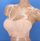 Chroma Tale Wireless Lined Longline Cami  Lace Bra NWT Size Small #B8189