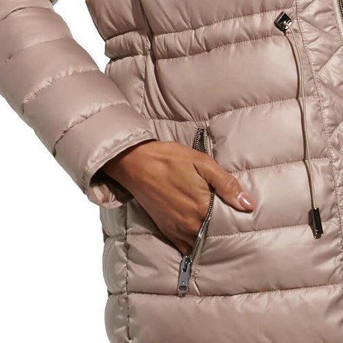 Kenneth Cole Ladies' Quilted Anorak Jacket, Brown, M - Picture 6 of 8