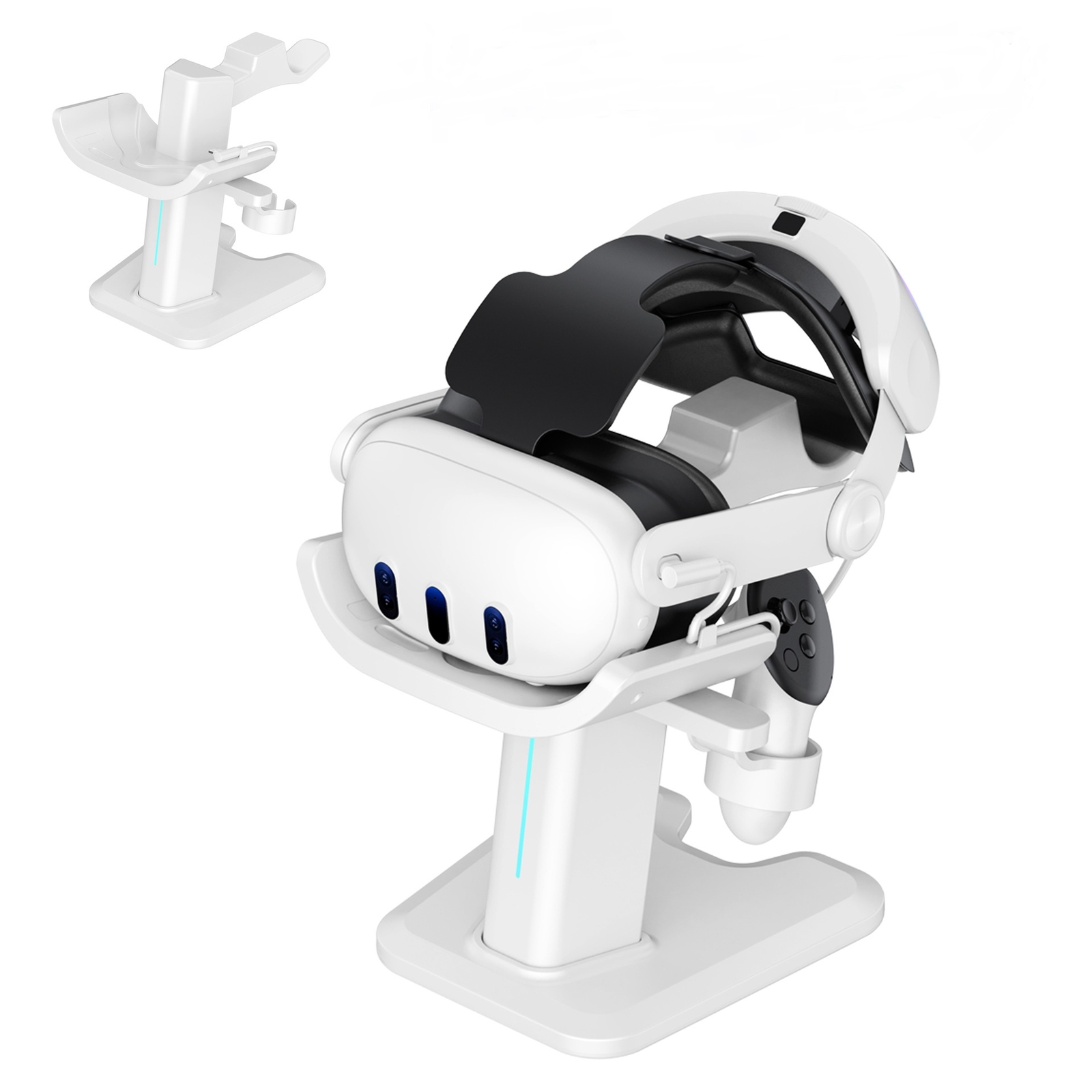 VR Headset Stand for Meta Quest 2 3 & Pro – Display & Storage Solution-image