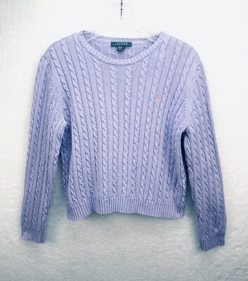 VTG Lauren Ralph Lauren Cable Knit Sweater Green Label Made VTG Lauren Ralph Lauren Cable Knit Sweater Green Label Made