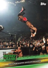 Shelton Benjamin Dives Off a Ladder 2019 Topps WWE Money in the Bank #GMM-1