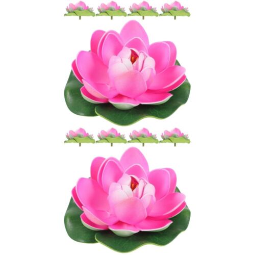 10 Pcs Simulation Lotus Flower Water Lily Leaf Fountain Decor - Afbeelding 1 van 12