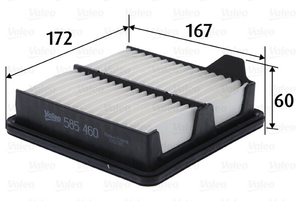 Valeo Luftfilter Filtereinsatz Passend FüR Honda Jazz III 1.2 1.3I 585460-image