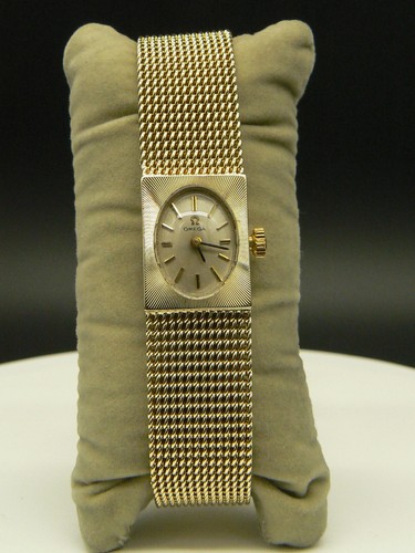 Orologio donna oro giallo 14 carati Omega bracciale maglia carica manuale usato in ottime condizioni - Foto 8 di 10