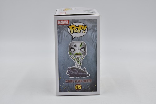 Funko Pop! Marvel Zombies #675 Zombie Silver Surfer Hot Topic Exclusive W/Protec - Picture 7 of 11