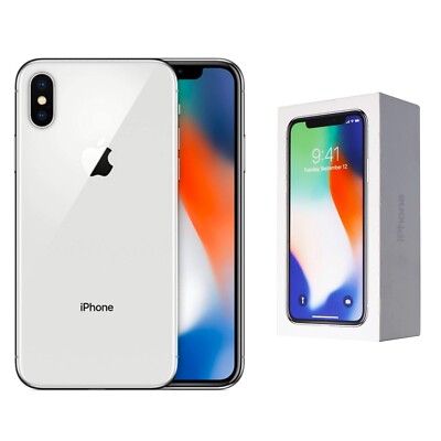 Open Box Apple iPhone X A1865 Fully Unlocked 64GB Silver | eBay