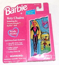 Barbie Basic Fun Key Chain featuring Ocean Friends Barbie 1996 NRFP