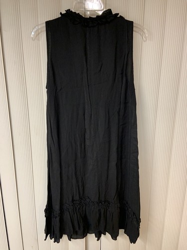 NWT Kind Like Love Juniors Dress,Black,Size L, Ruffle Neckline And Hem - Picture 8 of 9