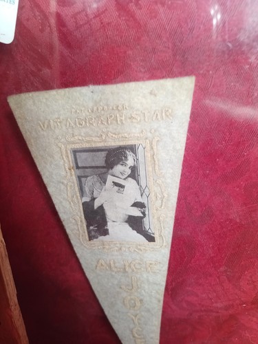 BANDIERA SOUVENIR LANA GAGLIARDETTO ALICE JOYCE vintage 1900 Vitagraph STAR ALICE JOYCE - Foto 3 di 4