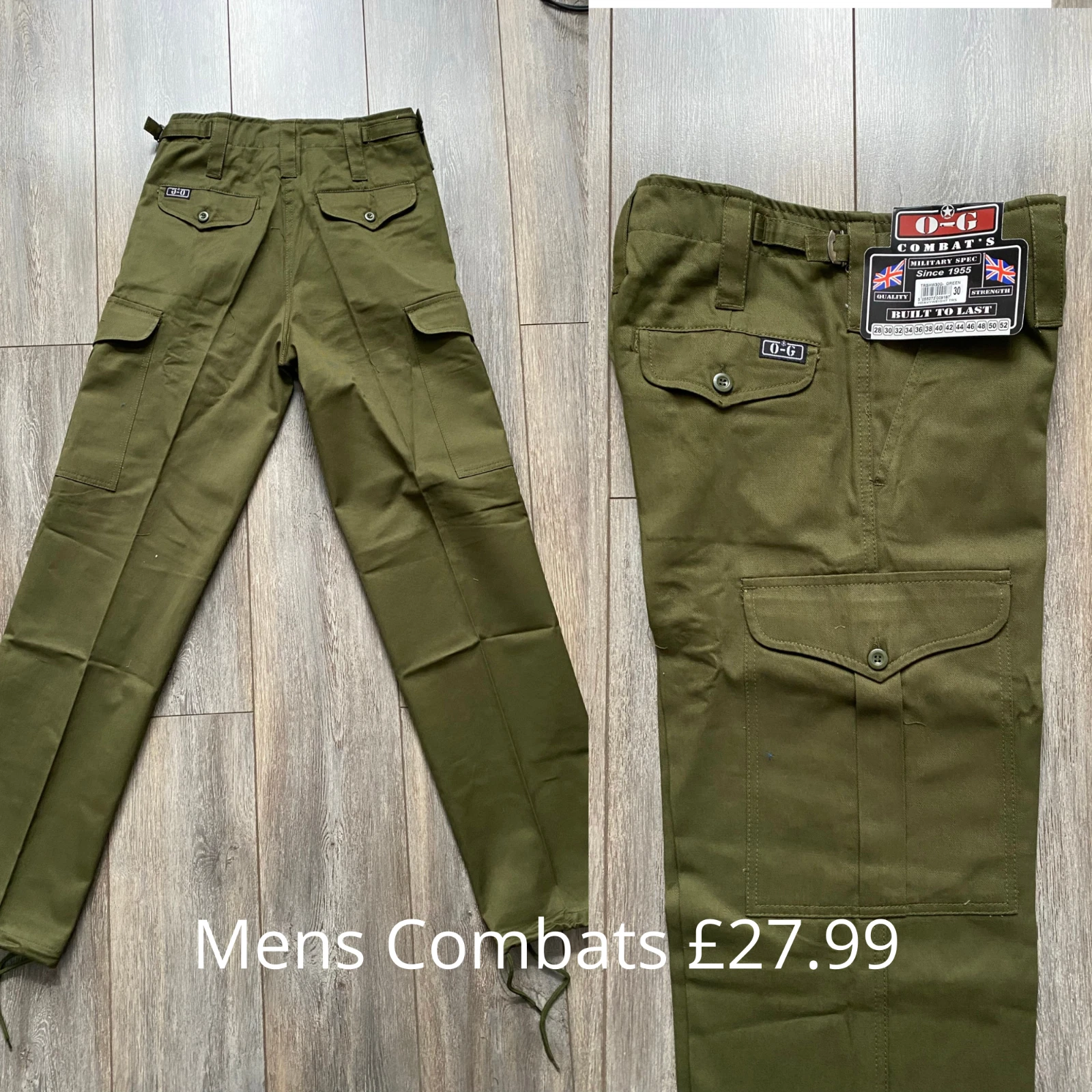 OG ARMY GREEN MILITARY COMBAT TROUSERS - GOOD QUALITY SIZE 28 - 52
Opens in a new window or tab