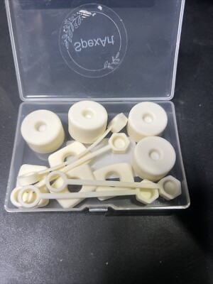 #ad #ad Silicone Spill Topper Set Of 4 Stanley Cups Straw Attachment Off White B6 $5.99