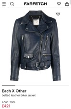 Each X Other Leather Biker Jacket Size L