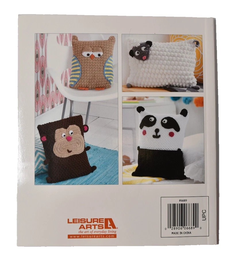 Leisure Arts Animal Pillows - 8 Crochet Designs - By Tara Cousins - Image 2 of 4
