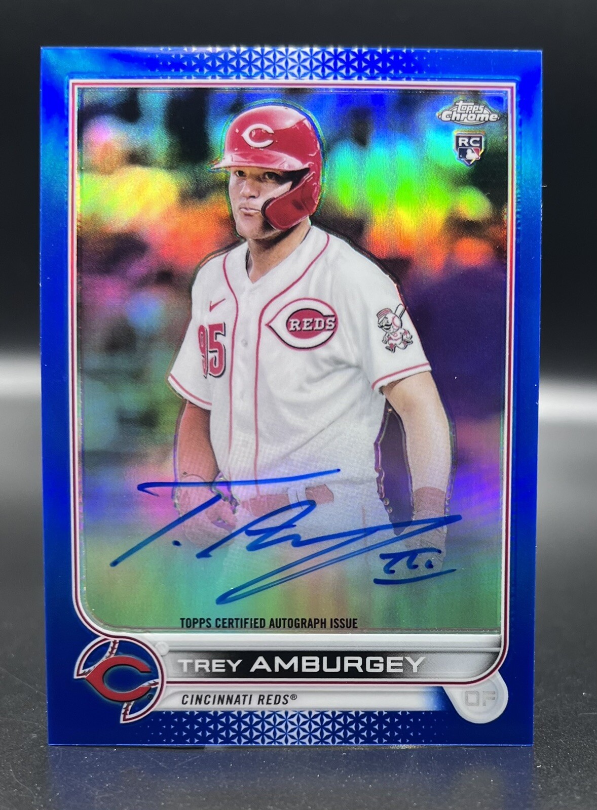 2022 Topps Chrome Blue Refractor /150 Trey Amburgey #RA-TA Rookie Auto RC