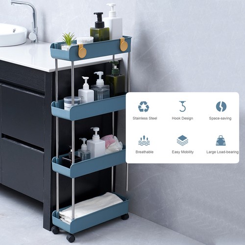 3-Tier Rolling Utility Cart with   Hook Multifunctional K2Q5 - Bild 6 von 11