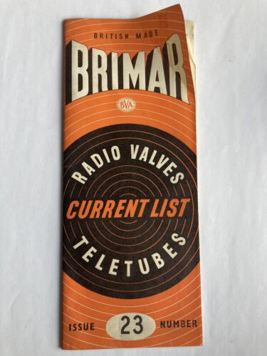 Vintage Brimar BVA Radio Valve  Leaflet Poster Data Guide TV Tubes Etc  Issue 23 - 第 1/4 張圖片