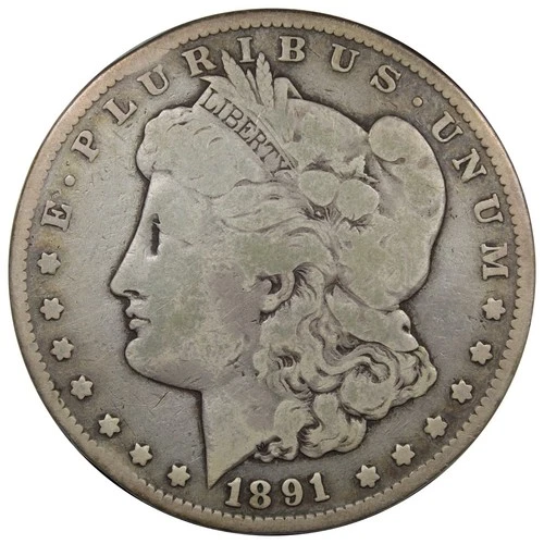 1891-CC Morgan Dollar Low Grade Details Cleaned Coin A3156