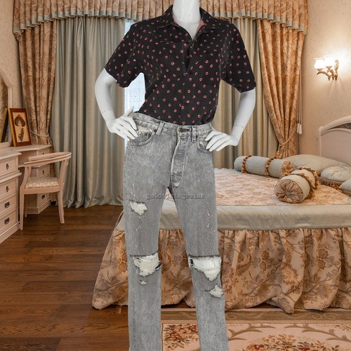 Vintage Levi's Vintage Acid Wash Ripped Mom Jeans Chic W29
