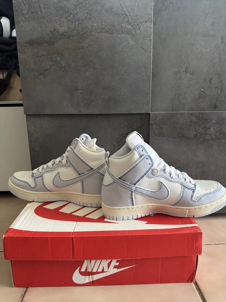 Nike Dunk Hi 1985 blanc/gris, DQ8799-101, montantes à lacets, EU 36,5 - Photo 3/4