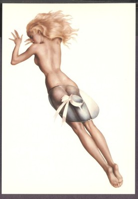 Moderne Postkarte: Varga PIN-UP GIRL aus dem Vintage ESQUIRE Magazin. Kostenloser Versand UK