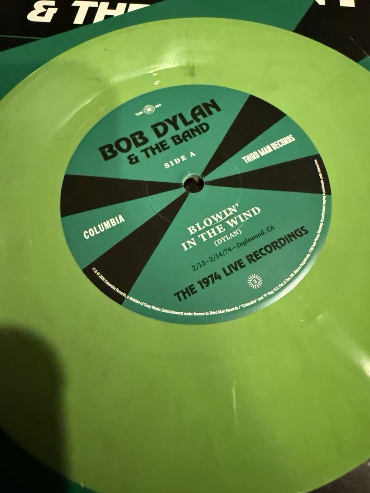 THIRD MAN VAULT 61 Bob Dylan 1974 Missing Songs From Before The Flood 3LP Green - Image 4 of 4