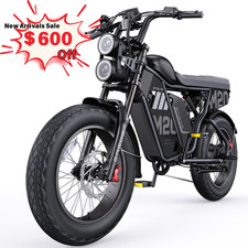 New ENGWE M20 3.0 Electric Bike Motorcycle Power 3300W Peak 60V 40MPH Black Bike