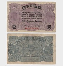Romania - 1917 - 5 Lei -  F   #CO8717