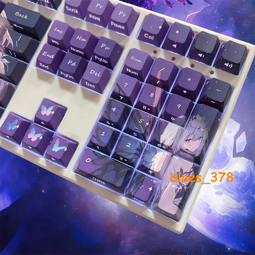 Honkai:Star Rail Castorice Keycap Side Engraved PBT Cherry MX Keycaps For Keypad - 第 5/27 張圖片