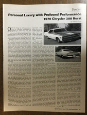 Misc 7409 Article Car Collecting Sleeper 1970 Chrysler 300 Hurst 1 Page