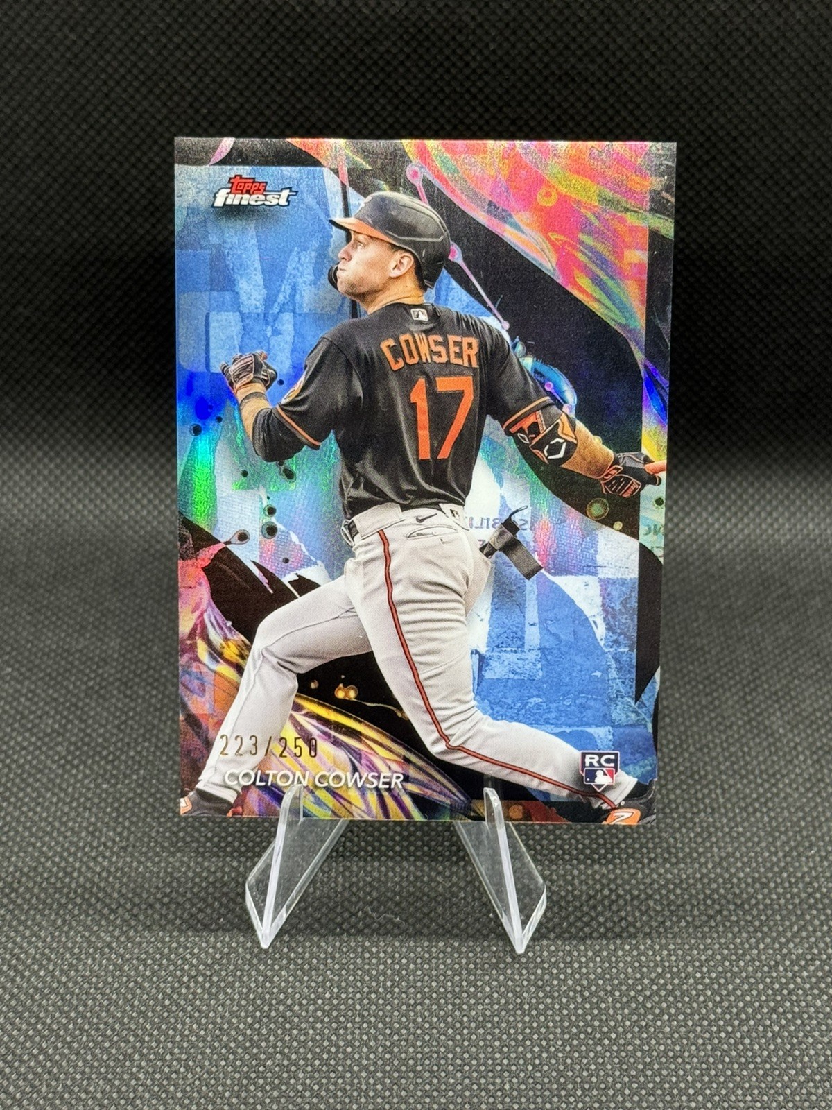 2024 Topps Finest - Uncommon Colton Cowser #111 Sky Blue Refractor /250 (RC)