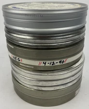Vintage 35mm Empty Film Can Canister For Reel Storage Movie  Prop Etc Lot Of 5