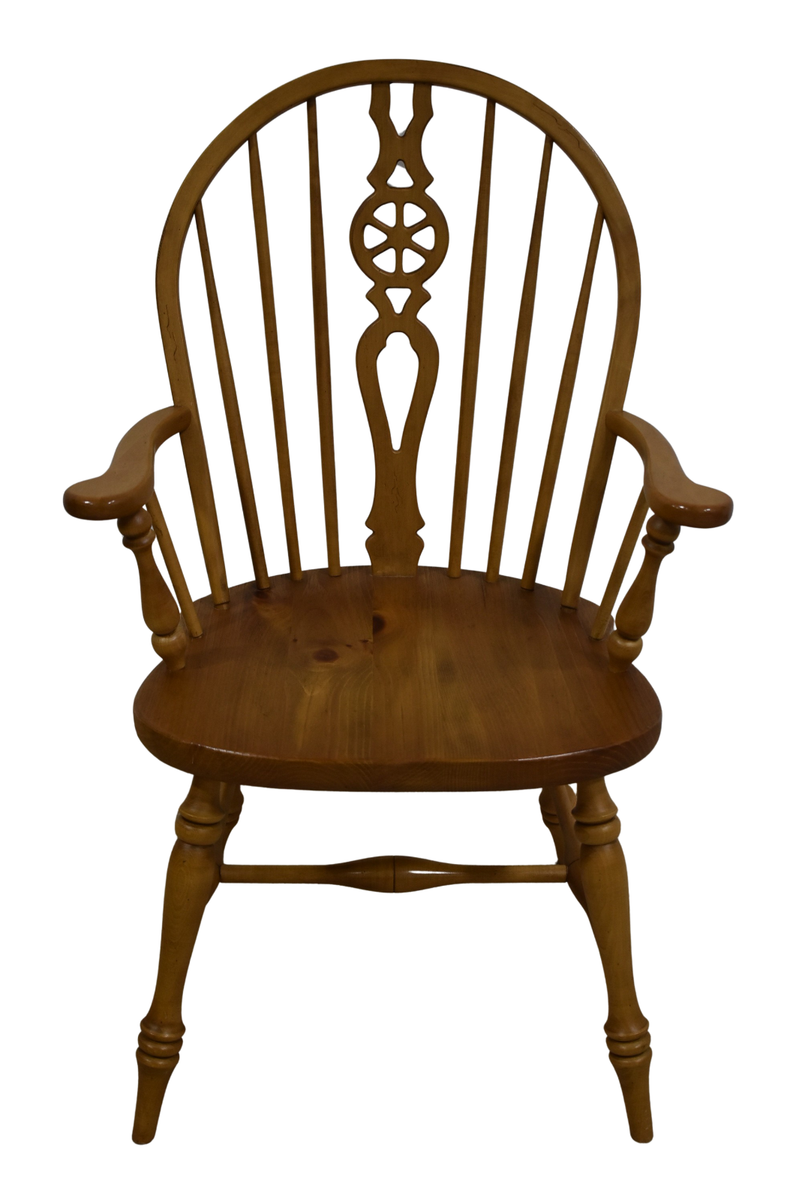 Ethan Allen Farmhouse Pine Dining Armchair Bowback Pine #23-6002A