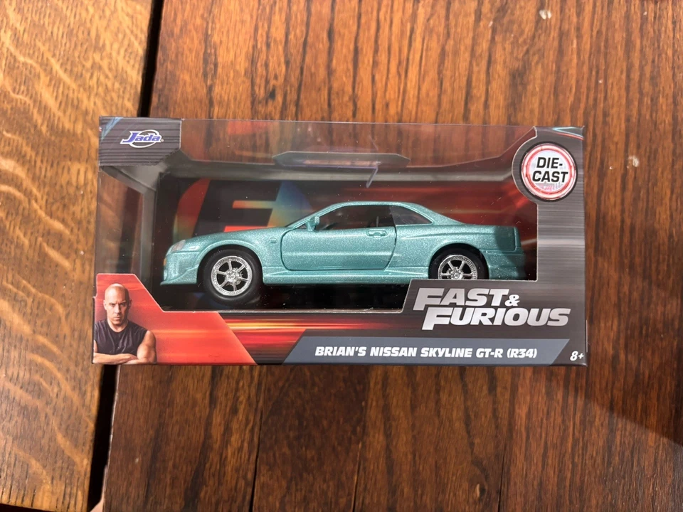 Jada Toys Fast & Furious 1:32 - Brian’s Nissan Skyline (Teal) Brian’s WRX STI 🔥 - Image 2 of 4