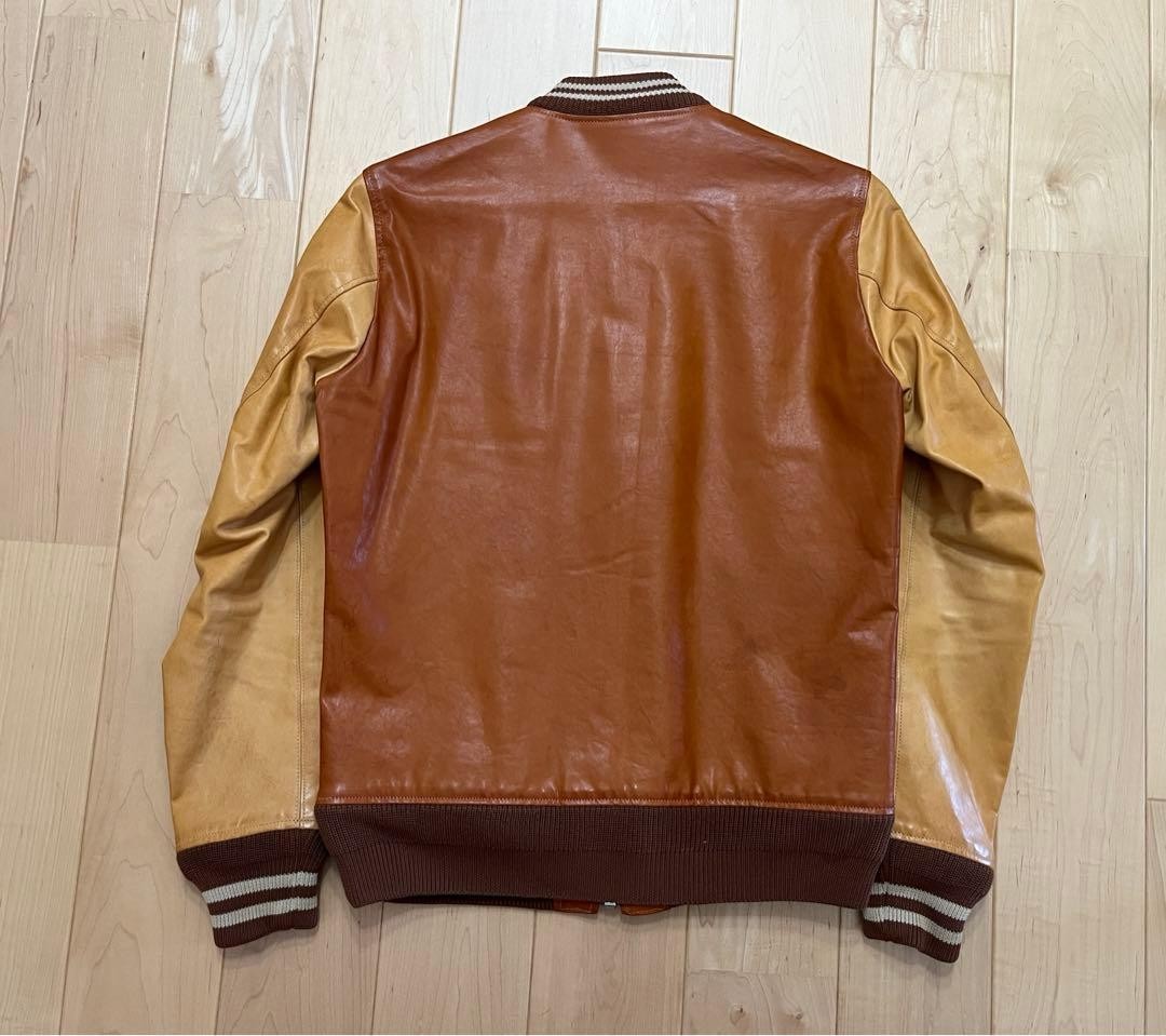 Visvim Leather Varsity Jacket M Size Authentic Ol… - image 4