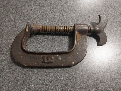 Vintage Unbranded Whale Tail C Clamp, No. 12, 1/2'' - 2 1/2''