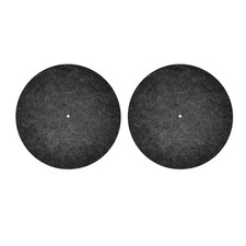 2 PCS 12in Grey Felt Record Player Mat Anti-Slip Anti-Static Slipmat