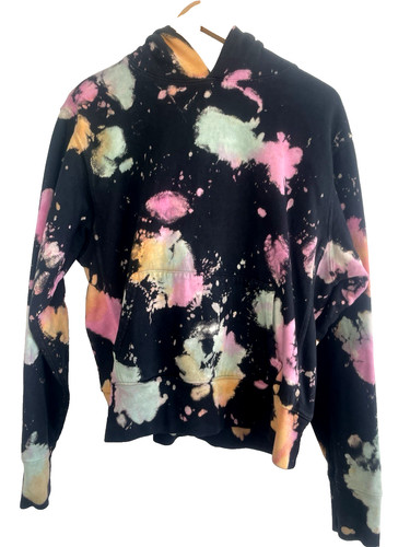 Y2K Hoodie Splatter Tie Dye Talentless Heavy  Streetwear Sz S Unisex