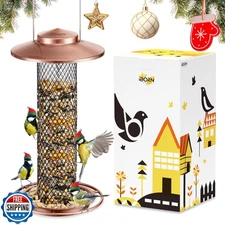 iBorn Peanut Bird Feeder,Sunflower Seed Feeder,13.5 Inch Metal Me