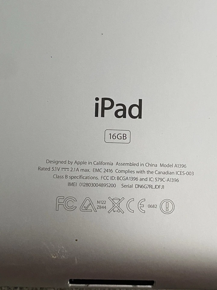 Apple iPad 2 (16GB, WiFi + 3G, modelo A1396) – Vintage – con cargador y funda - Imagen 2 de 4