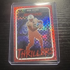 2025 Panini Rookies & Stars - #6 Josh Jacobs - Red Plaid Prizm - Thrillers