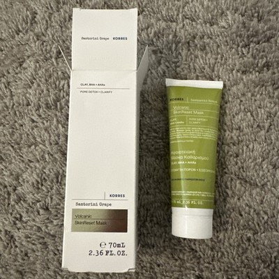 KORRES Santorini Grape Volcanic Clay Skin Reset Mask BHA AHA Detox&Clarify~NEW 