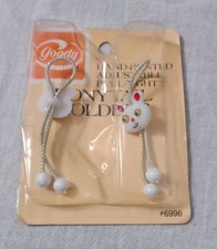 1982 GOODY HAND PAINTED ADJUSTABLE PULL TIGHT PONYTAIL HOLDERS CATS 6996 NOS